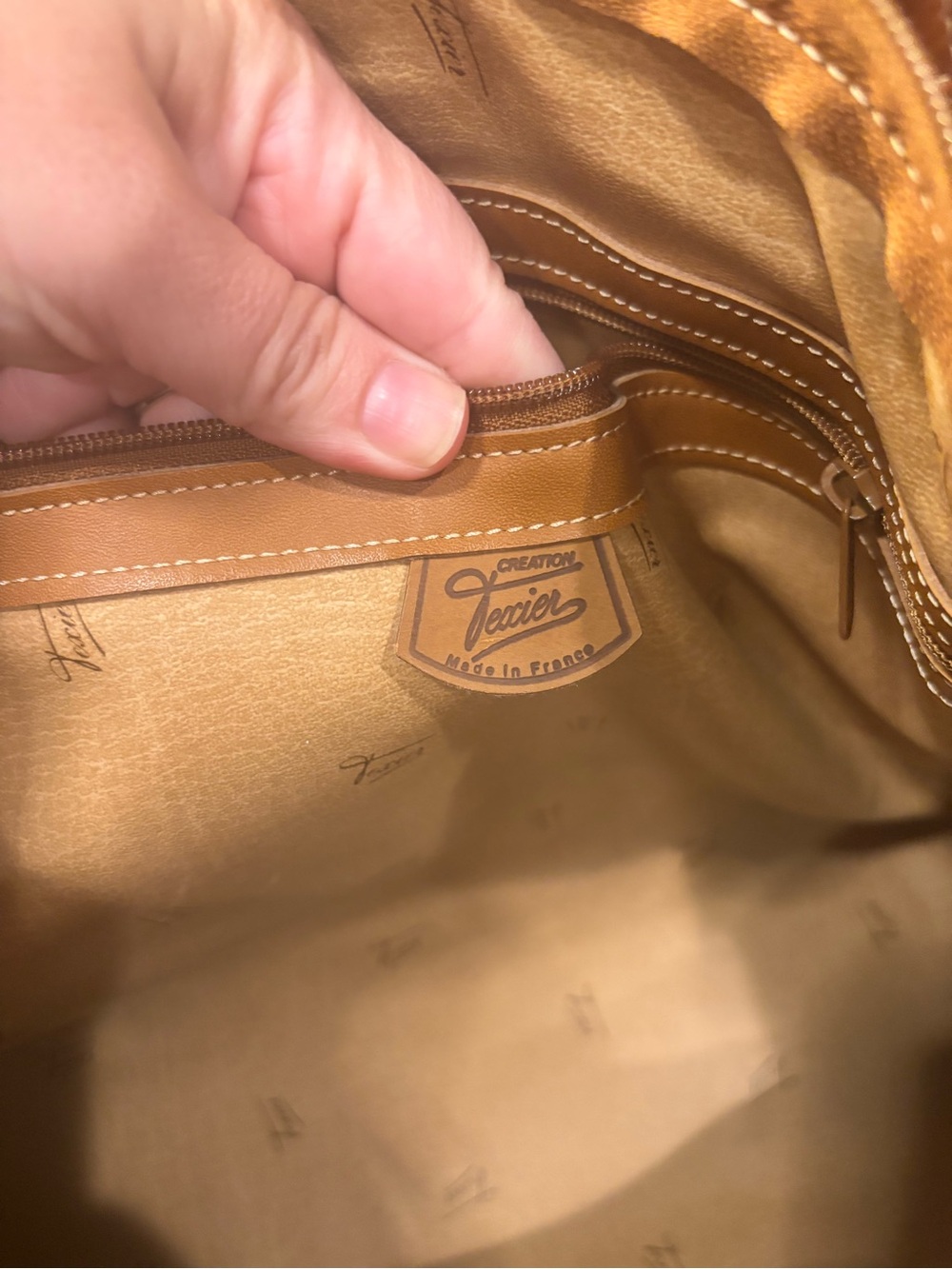 Texier seduction vintage 80s/90s leather trimmed duffle weekender bag - Picture 11 of 17